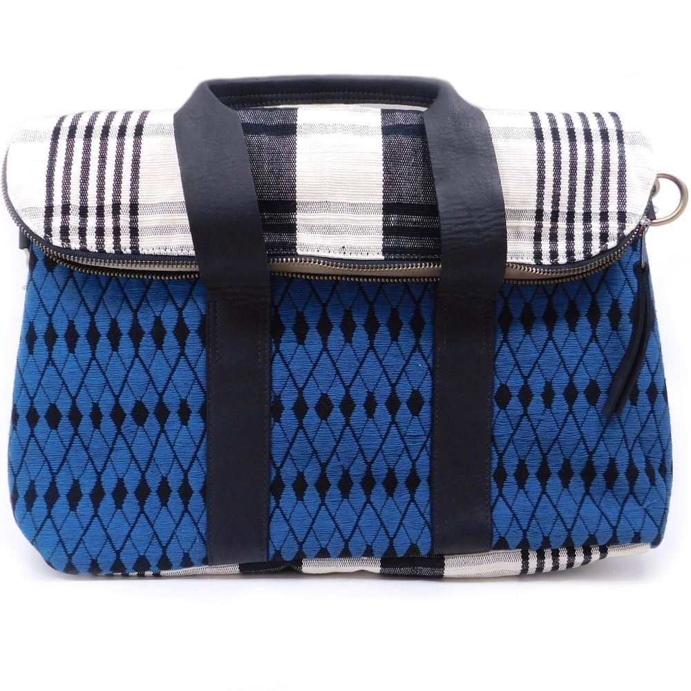 Mini Matea Satchel - Black/Blue